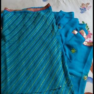 New Saree With Blouse Pc