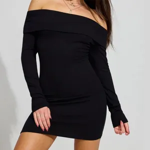 Black Off shoulder Mini Dress