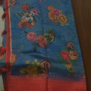 Pure Tissue Kalamkari Saree