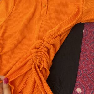 Co Ord Orange And Black - Brand New