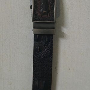 Imported (100% LEATHER) Buckle Belt Burgundy Color