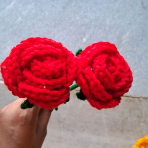 Rose And Sunflower Crochet