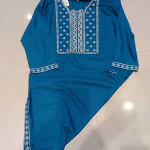 Rayon Embroidery Work Kurti