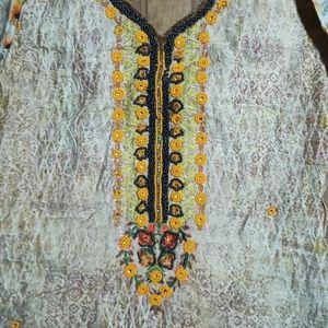 Beads And Embroidery Work Suit