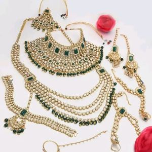 New Green Bridal Jewellery Set With Tag