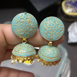 Blue Jhumka From Jaipur- Unused