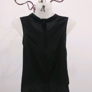 Black Sleeveless Choker Top