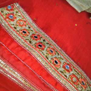 Red Georgette Saree