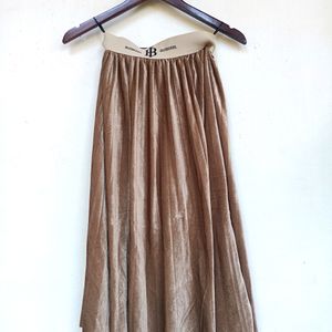 Velvet Dusk Nude Gold Skirt