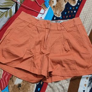 Orange Casual Short For Women