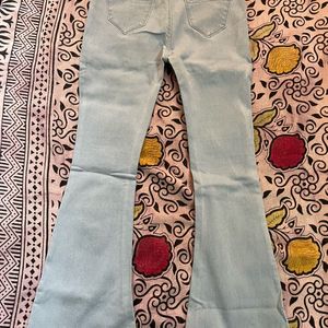 Winter Sale Light Blue Boot Cut Jeans