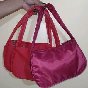 Aesthetic Maroon  Y2k CO BAUGETTE BAG