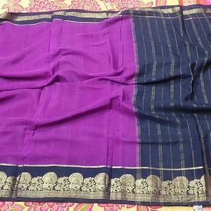 Good Condition Mysoore Silk Saree For Sale