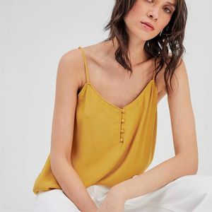 promod Women Mustard Yellow Solid Top