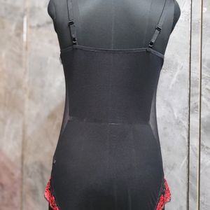 Red & Black Bodysuit