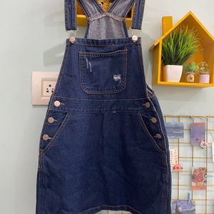 denim dungree skirt