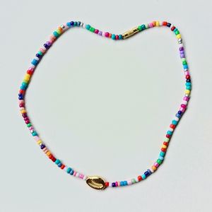 Shell Beaded Multicolor Choker Small Size