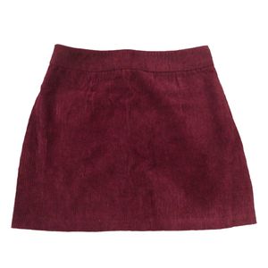 Brand New y2k Burgundy Ribbed Skirt