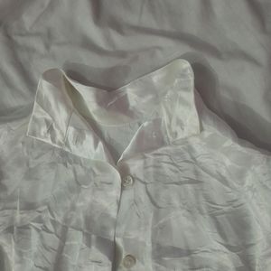 A Satin Off white Shirt