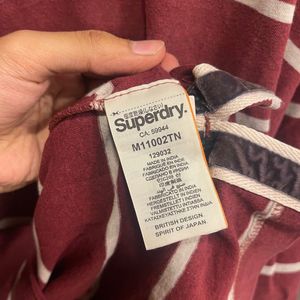 Superdry Stripe Polo Full Sleeve Tee