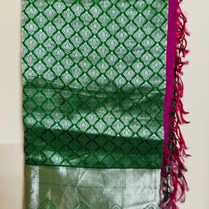 9k Fixed-Green Color Pattu Saree(No Blouse)