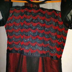 Red And Black Pritiest Dress For Women