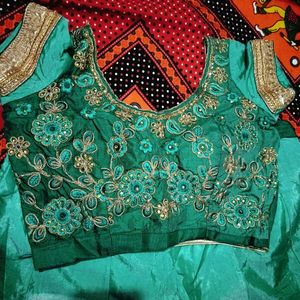 Green Party Wear Lehenga