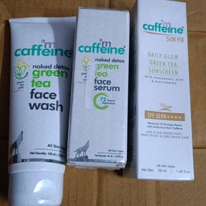 Combo Of Mcaffeine Face Wash, Serum & Sunscreen