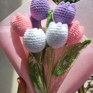 Cute Crochet Tulip Bouquet