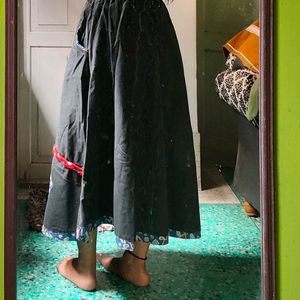 Black Denim Skirt