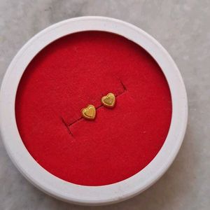 Beautiful New Heart and Dimond Cut Studs