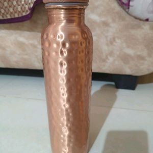 Hammered Copper Water Bottle, 1 Litre