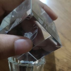 you will get two Cube of 3d Crystal with stand