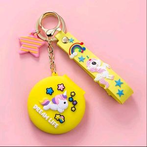 Unicorn Mirror Keychain (Yellow Colour)