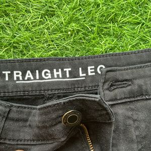 Black Straight Jeans