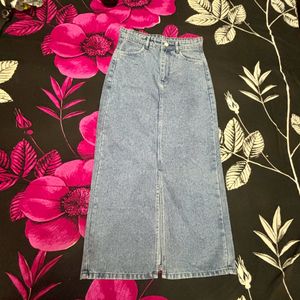 Light Blue Denim Skirt