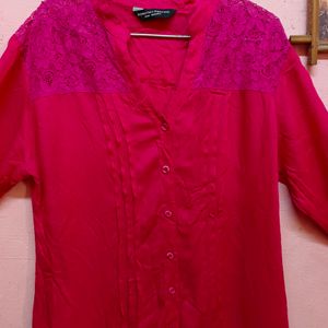 30rs Off🚚 Unused Hot Pink Shirt/Top(Women's