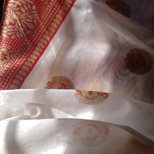 Unused Chanderi cotton saree