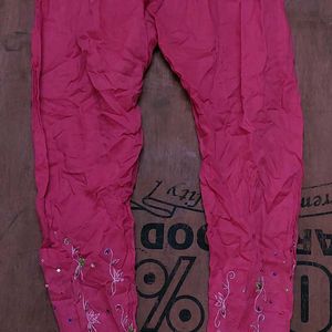 Embroidered Pink Pants