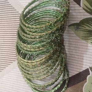 Green and Blue Metal Bangles ( 2 Darjan)