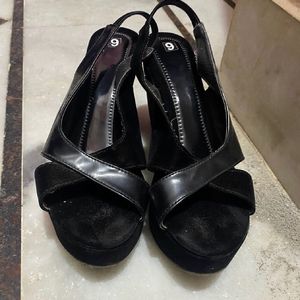 Black High Heel Sandal