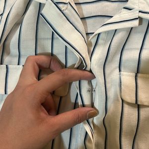 Blue Striped Casual/formal Shirt