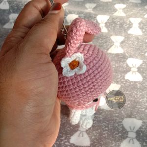 Cartoon Character Melody Crochet Keychain