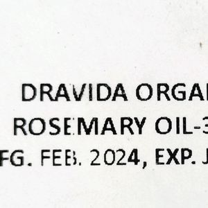 Dravida Organics Rosemary Essential Oil