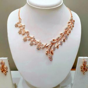 New Latest Trend 1gram Gold Plated Necklace Set