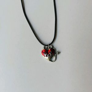 Gothic Big Heart Necklace