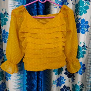 Mustard Cute Top