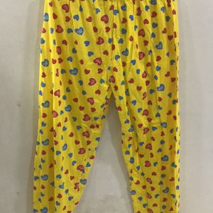 Self Love Yellow Long Pyjama Pant For Women