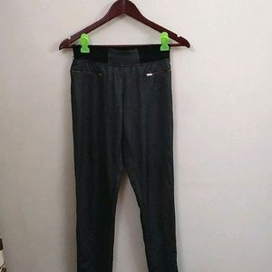 Grayish Black Jeggings For Women