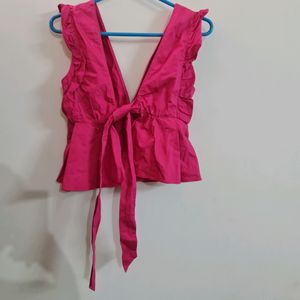 zara hot pink Women top